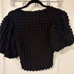 Eri + Ali Textured Puff-Sleeve Top
